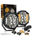 V-ULTRA Series | 5 Inch 172W LED Side Shooter White Pod Lights with Amber DRL