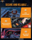 RGB Series 12 Gang (RB120) RGB Switch Panel, Toggle/ Momentary/ Pulsed Mode Supported (Two-Sided Outlet)