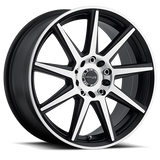 Aluminum Wheels 17x7.5 Storm 144M Satin Black Machined Spoke-Machined Outer Lip Raceline Wheels