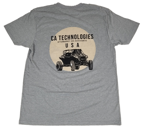 CA Tech USA Short Sleeve Shirt - Polaris RZR Circle - Grey