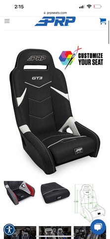 PRP GT3 Custom seat configuration
