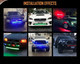 22"/32"/42" V-Series RGB Straight/Curved 5D lens Combo Beam Double Row LED Light Bar for 2002 Ford F150