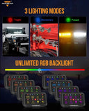 AR-800 Multifunction RGB Switch Panel with Bluetooth Controlled for 2021 GMC Sierra 1500 2500 3500 GMC Sierra AT4