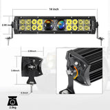 NEW 5D-PRO Series Spot Led Light Bars with DT Wiring Harness Kit For JEEP