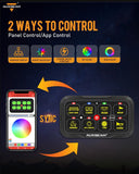 AR Series 8 Gang (AR-820) RGB Switch Panel with APP, Toggle/ Momentary/ Pulsed Mode Supported (Two-Sided Outlet)
