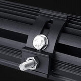4 inch Classic-SM Series Dual Row LED Pod Lights Flood Beam & 2.5 Inch Bull Bar Roll Cage Clamps Mounting Brackets Combo for Jeep Off-Road SUV ATV UTV Trucks