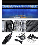 22"/32"/42" V-Series RGB Straight/Curved 5D lens Combo Beam Double Row LED Light Bar for SUV ATV UTV Trucks Pickup Boat