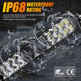 NEW 5D-PRO Series Spot Led Light Bars with DT Wiring Harness Kit For JEEP