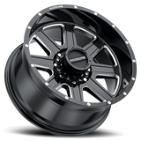 Aluminum Wheels 17x9 Hostage 940M Gloss Black Milled Raceline Wheels