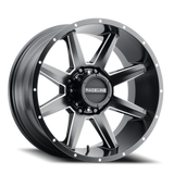 Aluminum Wheels 17x8.5 Stryker 954M Satin Black Milled-Dimples Raceline Wheels