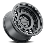 Aluminum Wheels 17x8.5 Halo 957B Satin Black Raceline Wheels