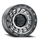 Aluminum Wheels 17x9 Halo 957GB Gunmetal Gray Black Ring Raceline Wheels