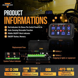 6/8 Gang LED Switch Panel, Off Road Light Controller