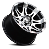 Aluminum Wheels 16x8 Raptor 982 Black Machined Face Raceline Wheels