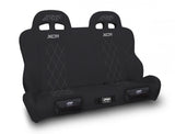 XCR Quick Release Rear Suspension Bench Seat with Diamond Stitch and Front Pockets for Polaris RZR PRO XP4 PRO R4 Turbo R4