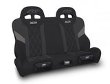 XCR Quick Release Rear Suspension Bench Seat with Diamond Stitch and Front Pockets for Polaris RZR PRO XP4 PRO R4 Turbo R4