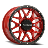 Aluminum Wheels 15x7 Krank Simulated Beadlock UTV A94R Red Raceline Wheels