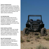 Commander/Maverick Sport/ Maverick Trail Polycarbonate Half Front Windshield