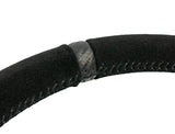 Heated Flat Suede Steering Wheel, Black PRP Seats