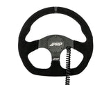 Heated Suede Steering Wheel 13 Inch Diameter Black PRP Seats