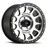 Aluminum Wheels 17x8.5 NV MR305 Black BM Machined Face-Black Street Loc Method