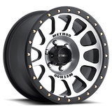 Aluminum Wheels 17x8.5 NV MR305 Black BM Machined Face-Black Street Loc Method