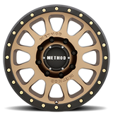 Aluminum Wheels 17x8.5 NV MR305 Method Bronze BRZ Black Street Loc Method