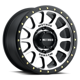 Aluminum Wheels 18x9 NV MR305 Black BM Machined Face-Black Street Loc Method