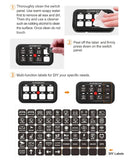 Single Series 8 Gang (BB80) LED Switch Panel Kit Automatic Dimmable Universal(Two-Sided Outlet) Blue