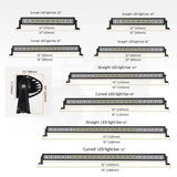 5D Series 22 Inch/32 Inch/42 Inch/50 Inch/52 Inch Combo Beam Straight/Curved Double Row LED Light Bar