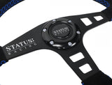 Flat Suede Steering Wheel 13 Inch Diameter PRP Seats