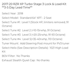 2017-20 RZR XP Turbo Stage 3 Lock & Load Kit **3-5 Day Lead Time** - EO Config