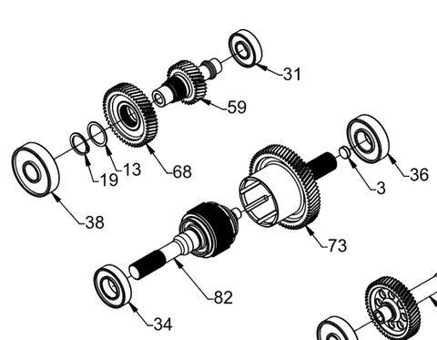 POLARIS OEM GEAR, IDLER 49T, Part 3236604