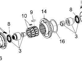 POLARIS OEM ASM. OUTPUT HUB, Part 3239500