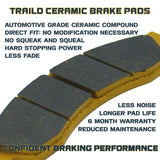 Polaris Ranger 500/570/700/XP 800/XP 900/XP 1000/Brutus/Diesel/EV 2008-2025 Ceramic Brake Pad Set