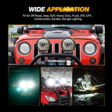 360 PRO Series 7 INCH/9 INCH 360-PRO Series Offroad LED Driving Lights+Amber/Black Covers(Optional)