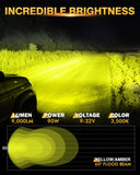 P4 Series | 4 Inch 90W 9000LM Round LED Driving Lights Flood Amber Pod Lights