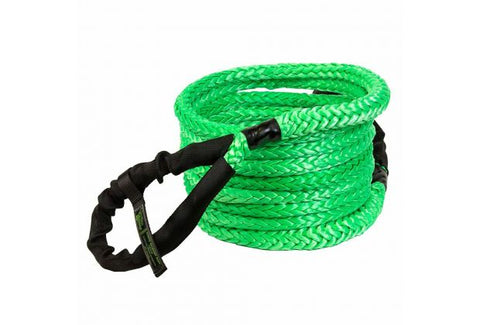 VooDoo Offroad 1300009A 2.0 Santeria Series 3/4" x 30 ft Kinetic Recovery Rope with Rope Bag for Truck and Jeep - Green