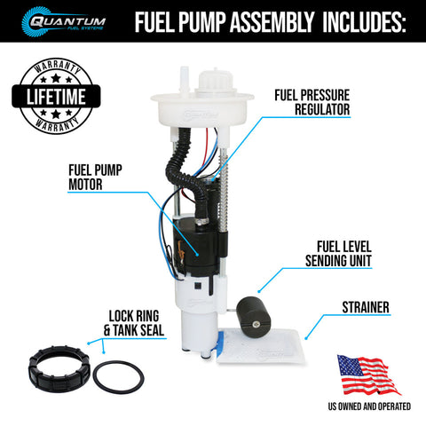 QFS OEM REPLACEMENT FUEL PUMP ASSEMBLY FOR POLARIS RZR 570 EFI 2012-2013, REPLACES 2204403