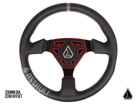 ASSAULT INDUSTRIES NAVIGATOR LEATHER STEERING WHEEL (UNIVERSAL)