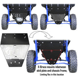Factory UTV Polaris RZR Turbo R 4 UHMW Skid Plate