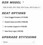 PRP GT3 Custom Bench Seat