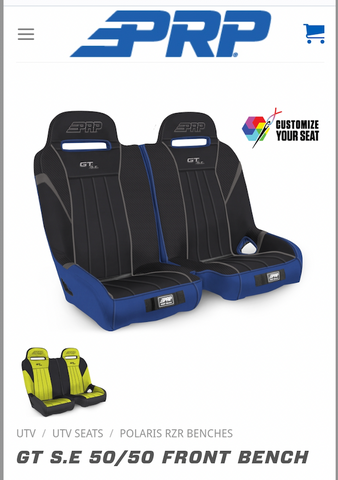 PRP Custome GT/SE Bench Seat - Kyle