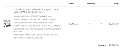 AA Turbo R Stage 3 kit with custom options for JC