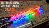 4 Foot NoCo LED Desert Whips / Pair of Bluetooth & Remote Vertigo Safety Series
